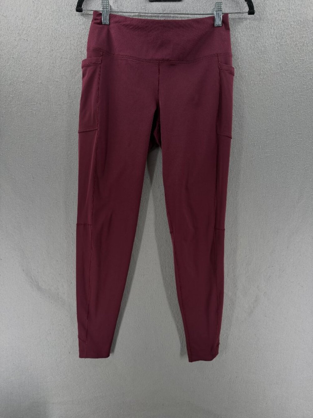 Mountain Hardwear Mountain Stretch Tight Women M Burgundy High Rise UPF 50 Pants